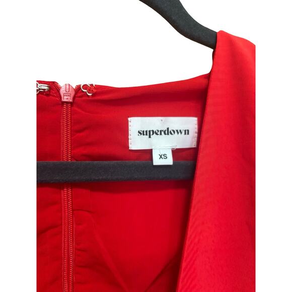 Revolve Superdown Selene Red Cutout Mini Dress Long Sleeve Party Dress XS - Picture 4 of 7